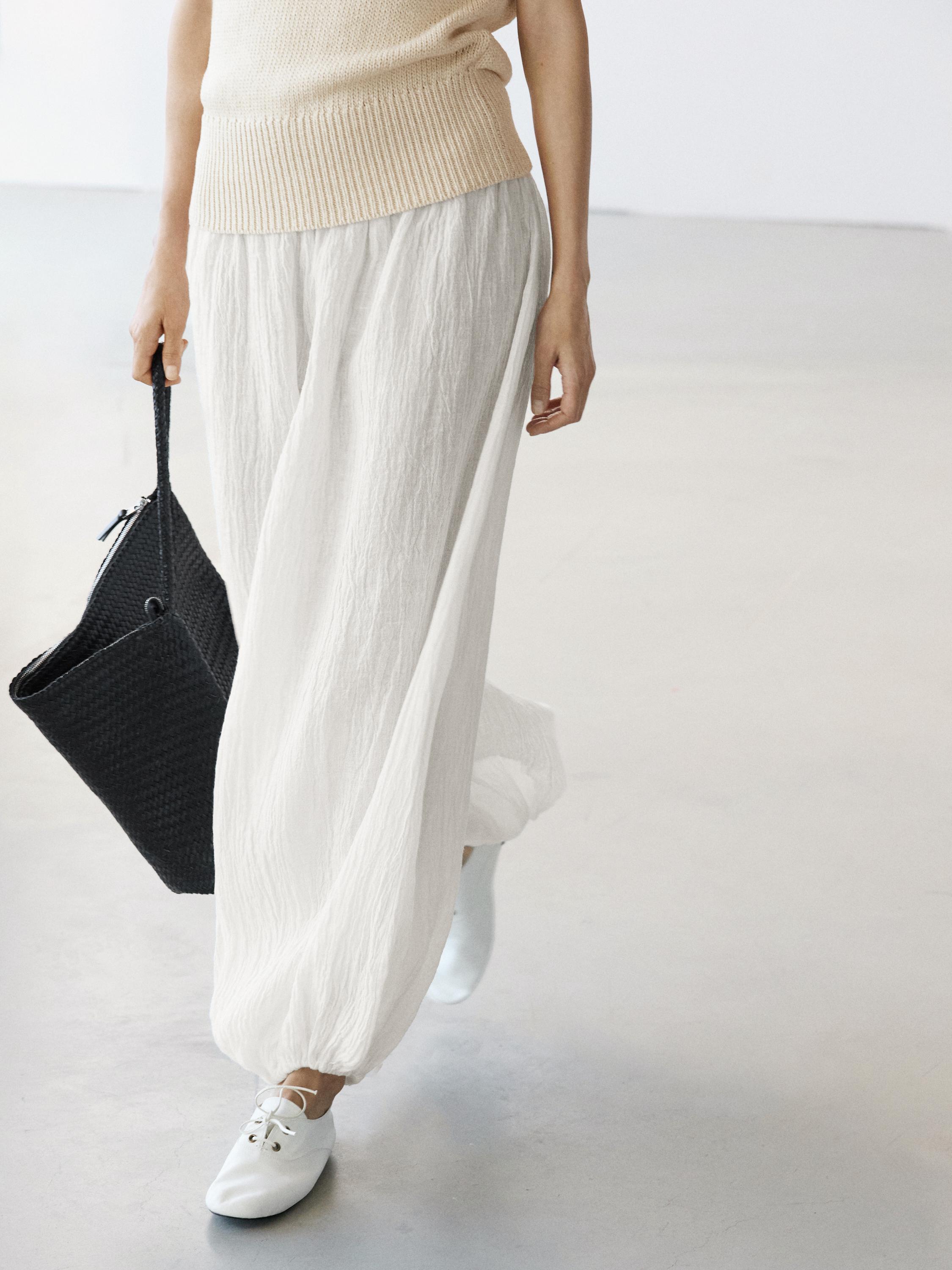 Pantalon bouffant en lin